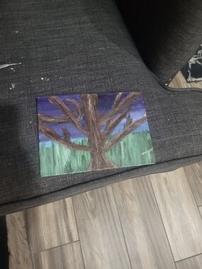 Hand-Painted Brown Tree Canvas Art - By: E And T LAINYINGS
